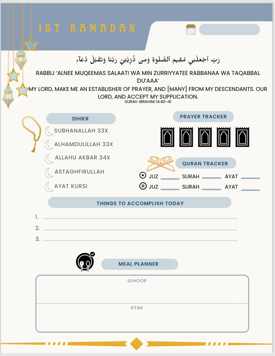 Ramadan Planner