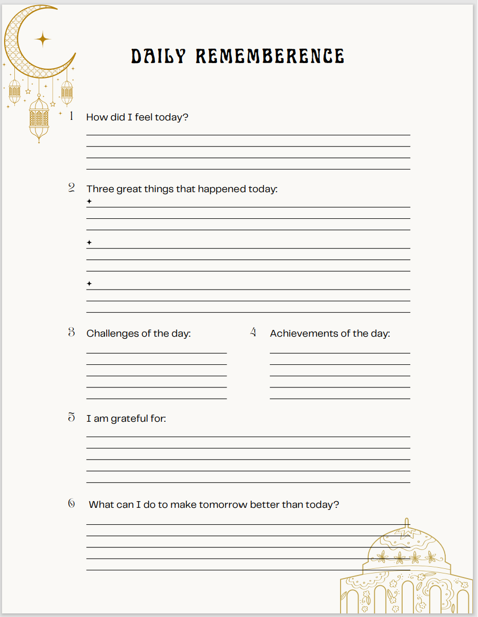 Ramadan Planner