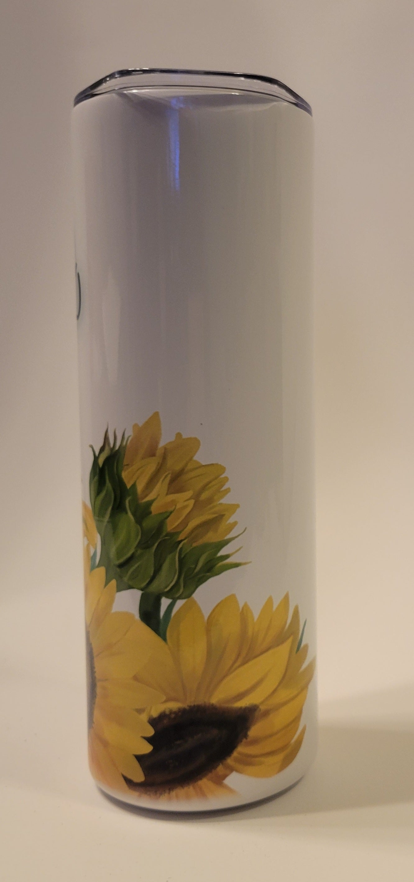 Sabr (Patience) &amp; Shukr (Gratitude) -Sunflower print 20 Oz Skinny Tumbler