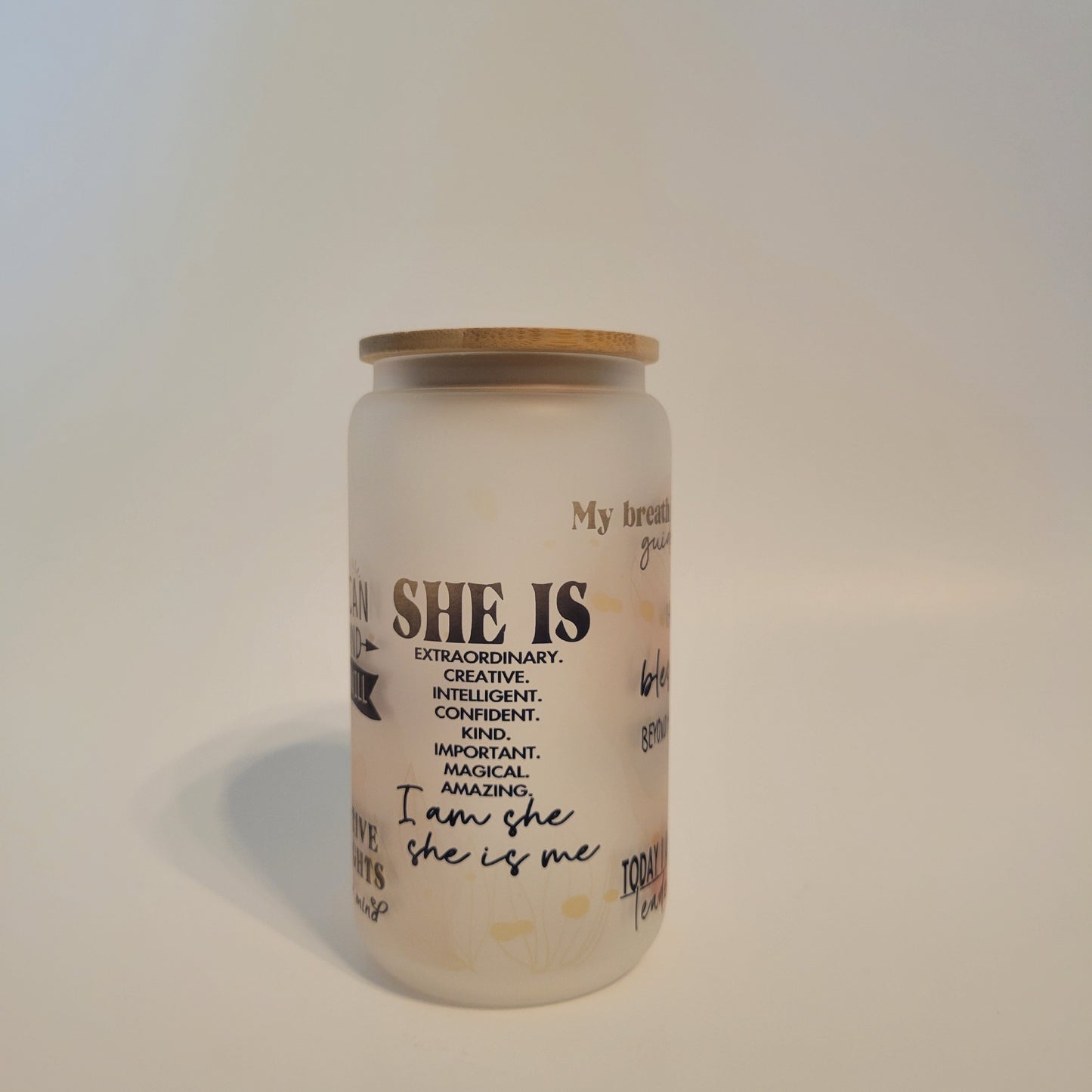 She IS- Frosted Glass Tumbler